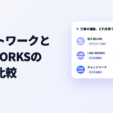 チャットワークとLINE・ラインワークスの違いを比較するアイキャッチ画像